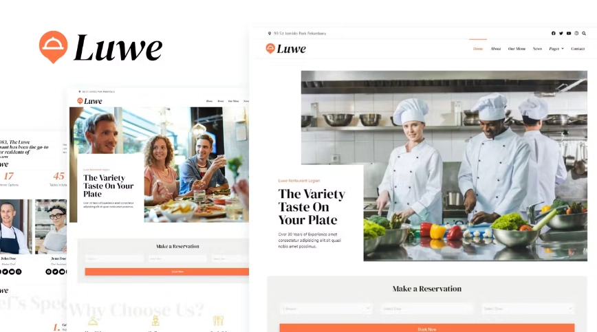 Luwe – Restaurant Elementor Template