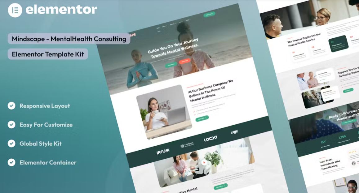 Mindscape – Mental Health Consulting Elementor Template