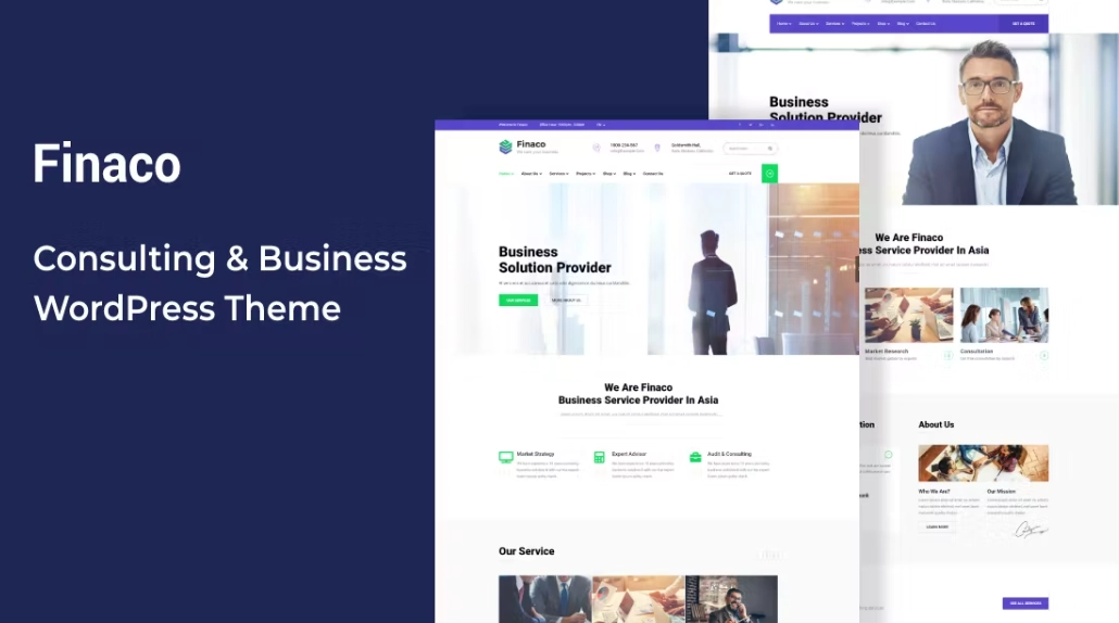Finaco – Consulting & Business WordPress Theme