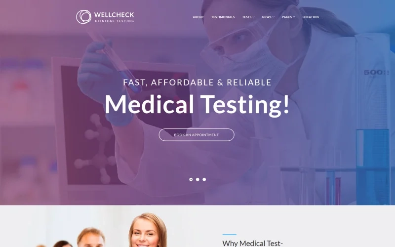 MediCheck – Medical Laboratory Responsive WordPress Theme