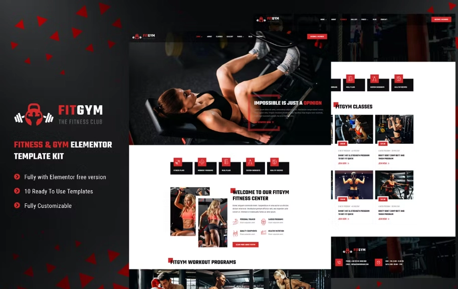 FitGym – Fitness & Gym Elementor Template