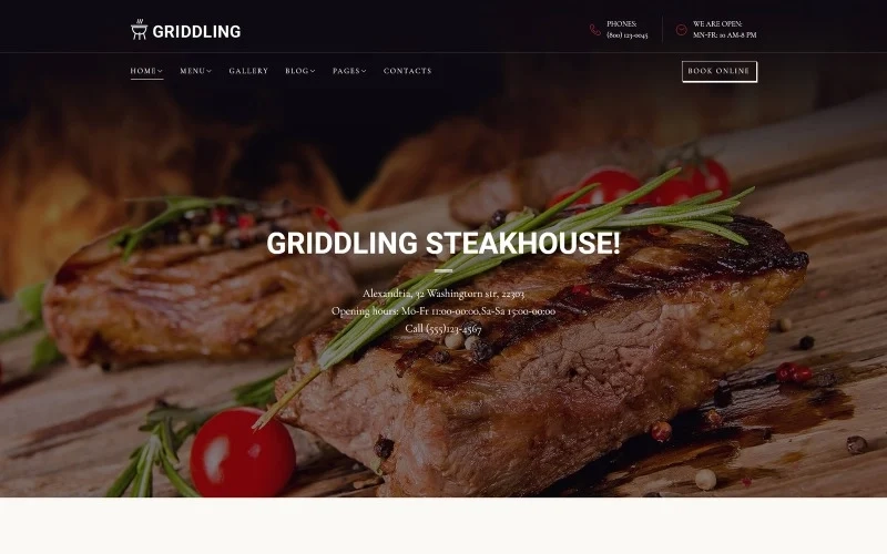 Griddling – Meat & Barbecue Restaurant WordPress Theme