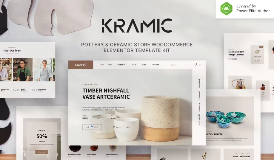Kramic – Pottery & Ceramic Store WooCommerce Elementor Template