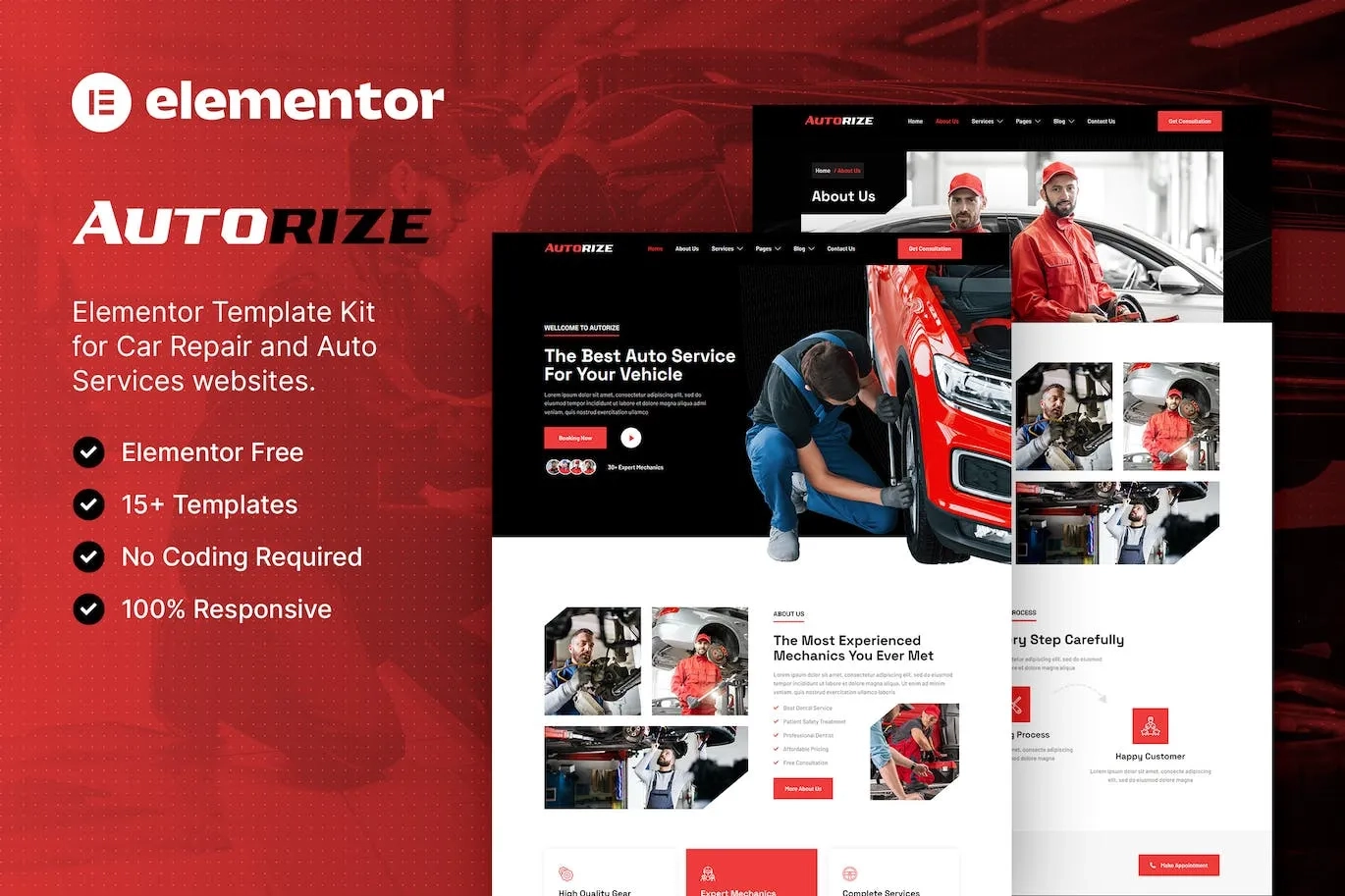 Autorize – Car Repair & Auto Services Elementor Template