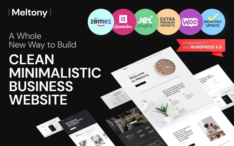 Meltony – Minimalist for Any Businesses WordPress Theme