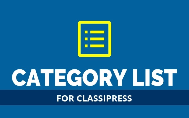 Category List For ClassiPress