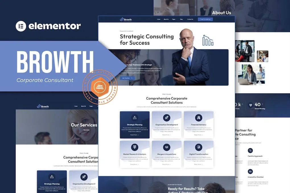 Browth – Corporate Consultant Elementor Template