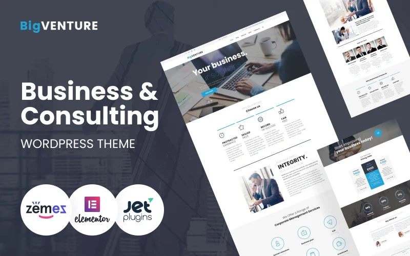 BigVenture – Business & Consulting WordPress Elementor Theme WordPress Theme