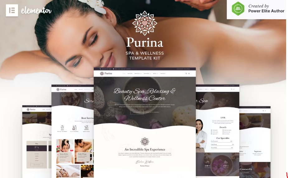 Purina – Spa & Wellness Elementor Template
