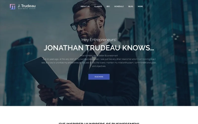 J.Trudeau – Business Coach WordPress Theme