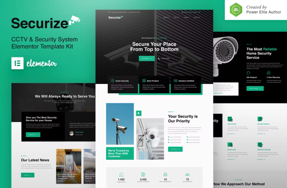 Securize – CCTV & Security Elementor Template
