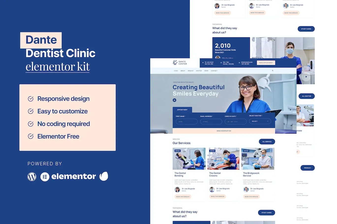 Dante – Dentist & Dental Clinic Elementor Template