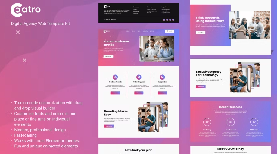Coatro – Digital Agency Elementor Template