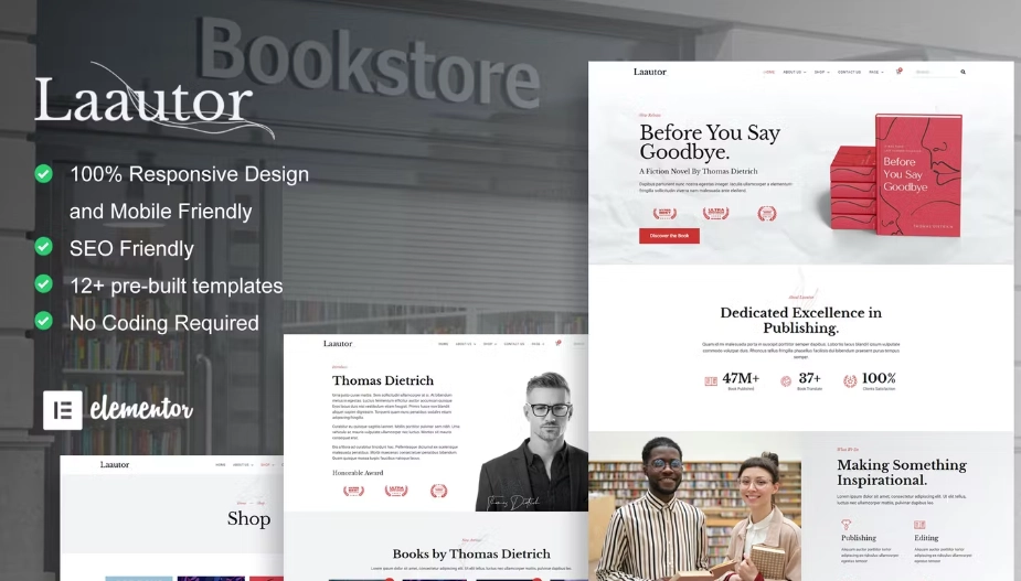 LaAutor – Author & Publisher Elementor Template