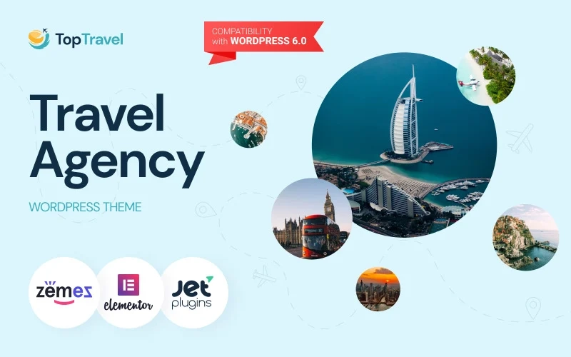 TopTravel – WordPress Theme Travel Agency Booking Template