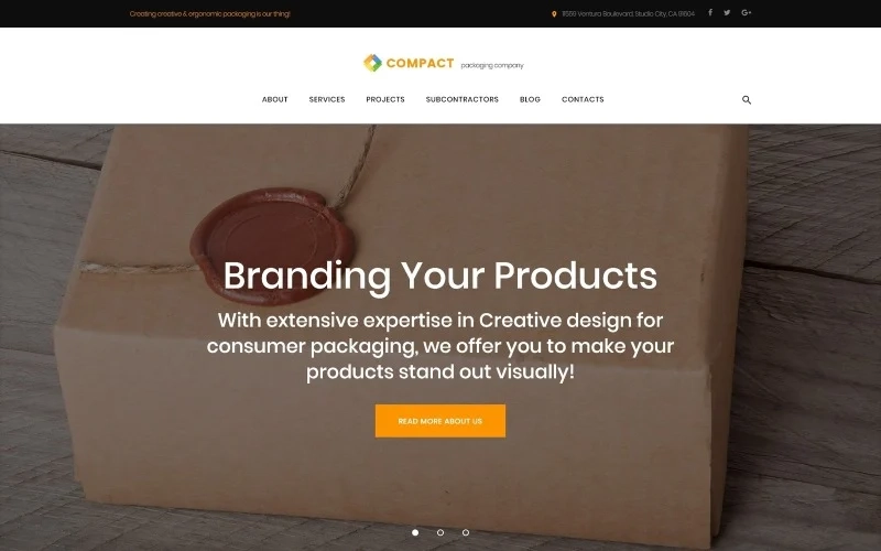 Compact – Packaging Company WordPress Theme