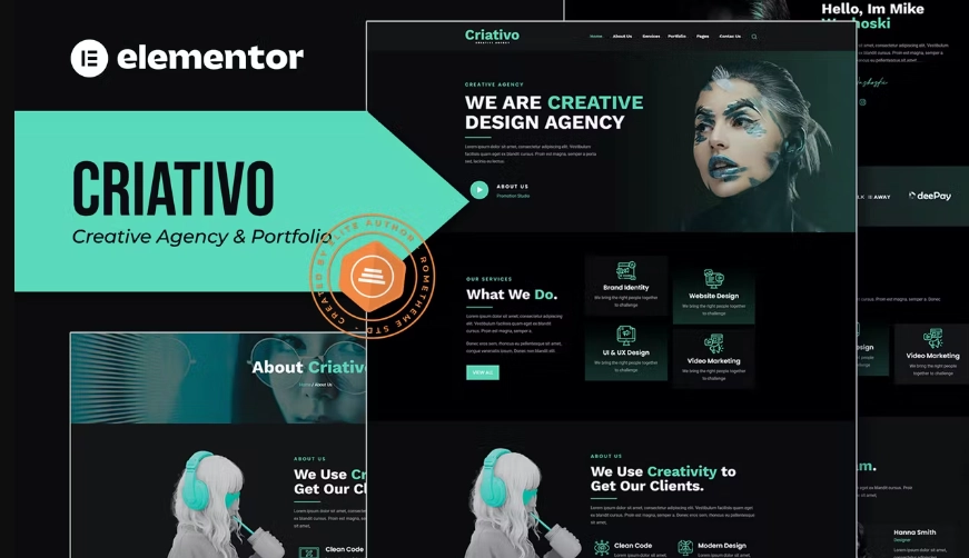Criativo – Creative Agency & Portfolio Elementor Template