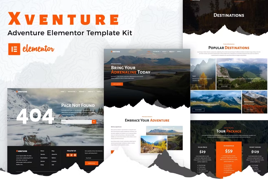 Xventure – Travel Elementor Template