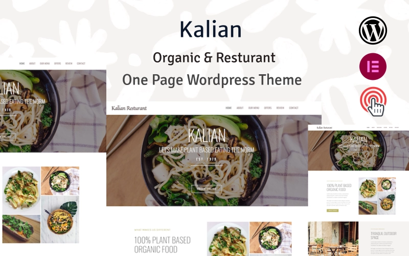 Kalian – Organic Restaurant WordPress Theme