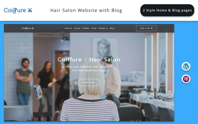 Сoiffure – Hair Salon Website with Blog Elementor WordPress Theme