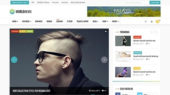 WorldNews – Magazine RTL Responsive WordPress