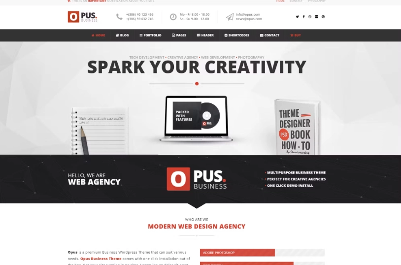 Opus – Multipurpose Business WordPress Theme