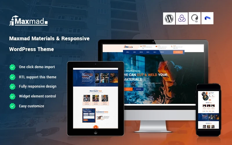 Maxmad – Building Materials Responsive WordPress Theme