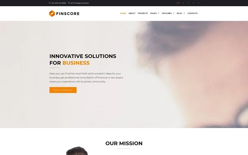 Finscore – Consulting Responsive WordPress Theme