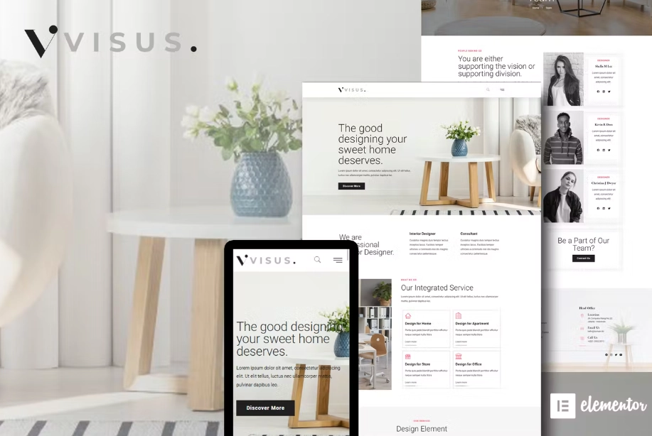 Visus – Interior Design & Architecture Elementor Template