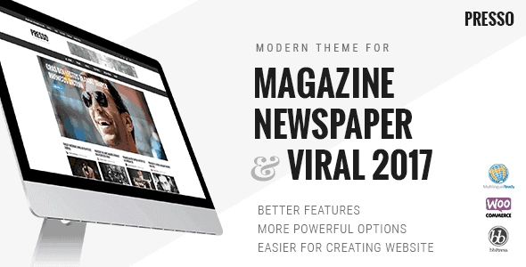 PRESSO – Modern Magazine / Newspaper / Viral Theme