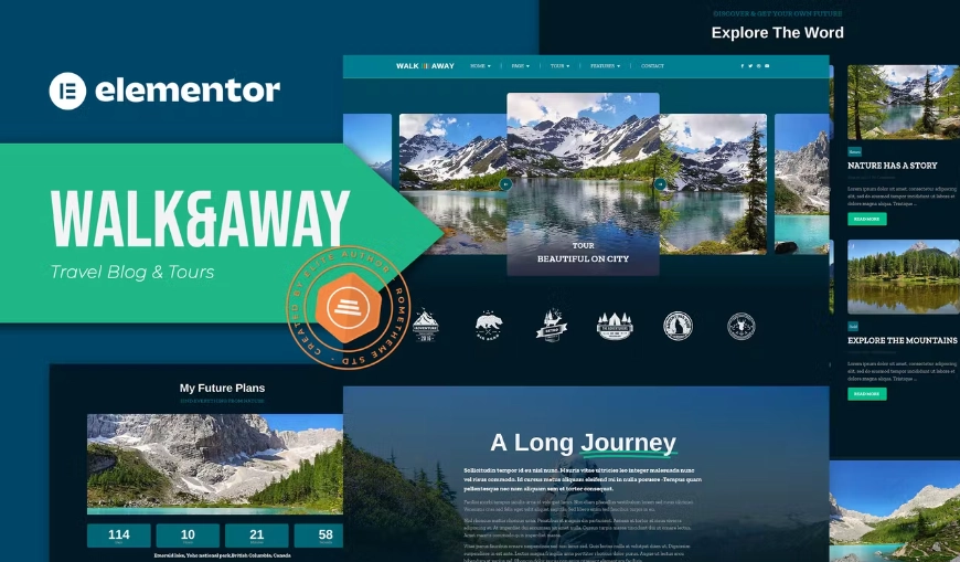 Walk&Away – Travel Blog & Tours Elementor Template