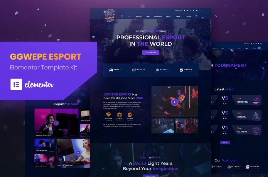 GGWEPE – Esports & Gaming Elementor Template