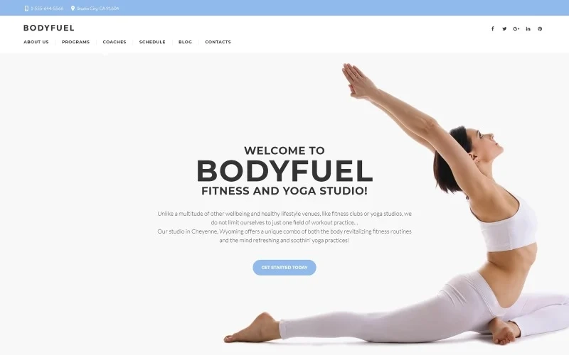 BodyFuel – Fitness & Yoga WordPress Theme