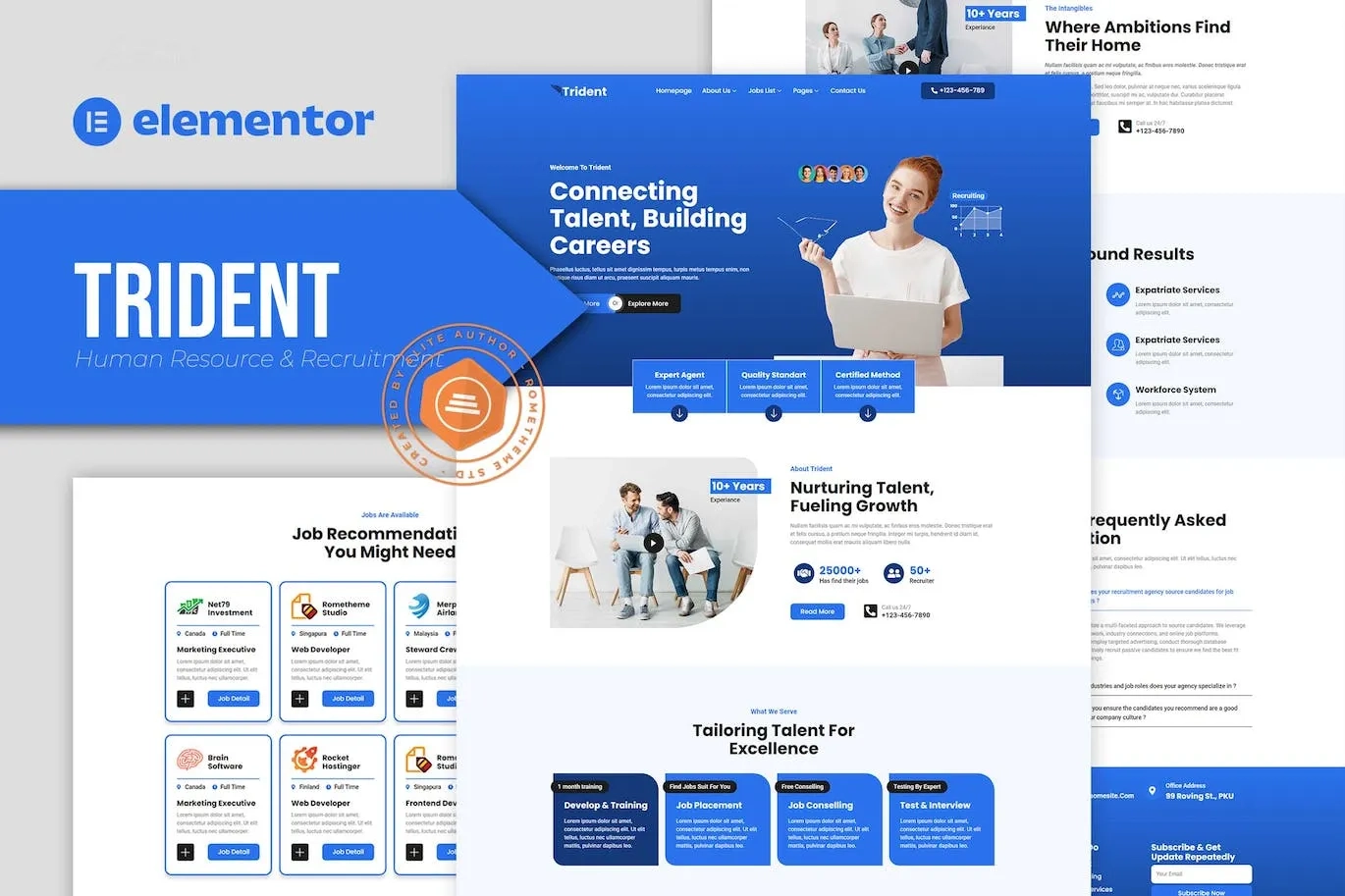 Trident – Human Resources & Recruitment Agency Elementor Template