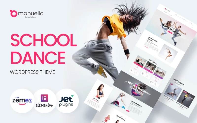 Emanuella – Dance School Responsive WordPress Theme