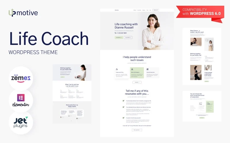 UpMotive – Life Coach WordPress Theme