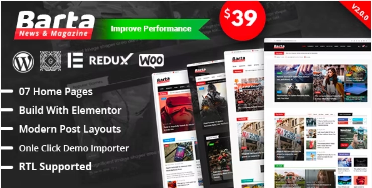 Barta – News & Magazine WordPress Theme