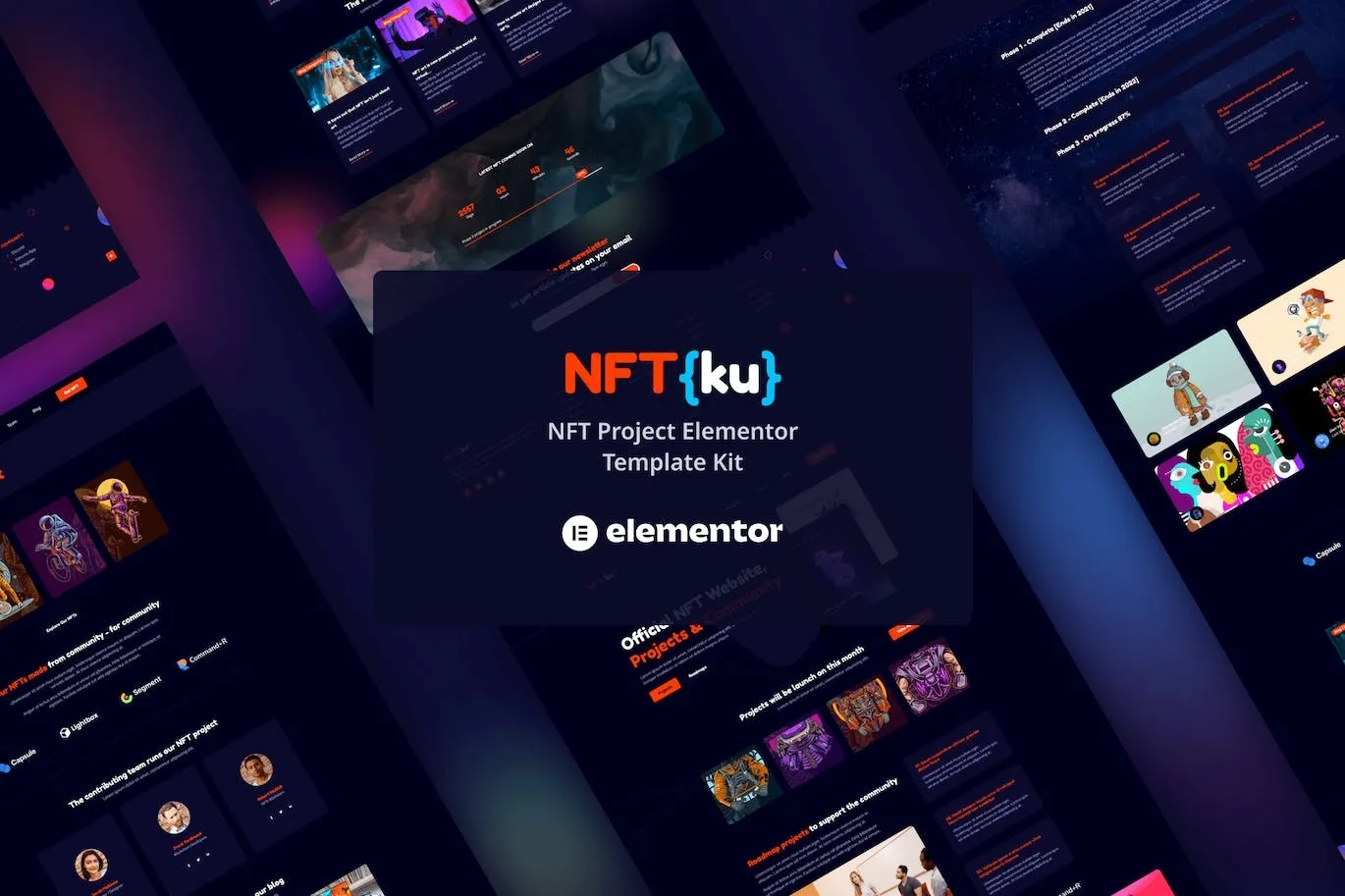 NFTku – NFT Project Elementor Template