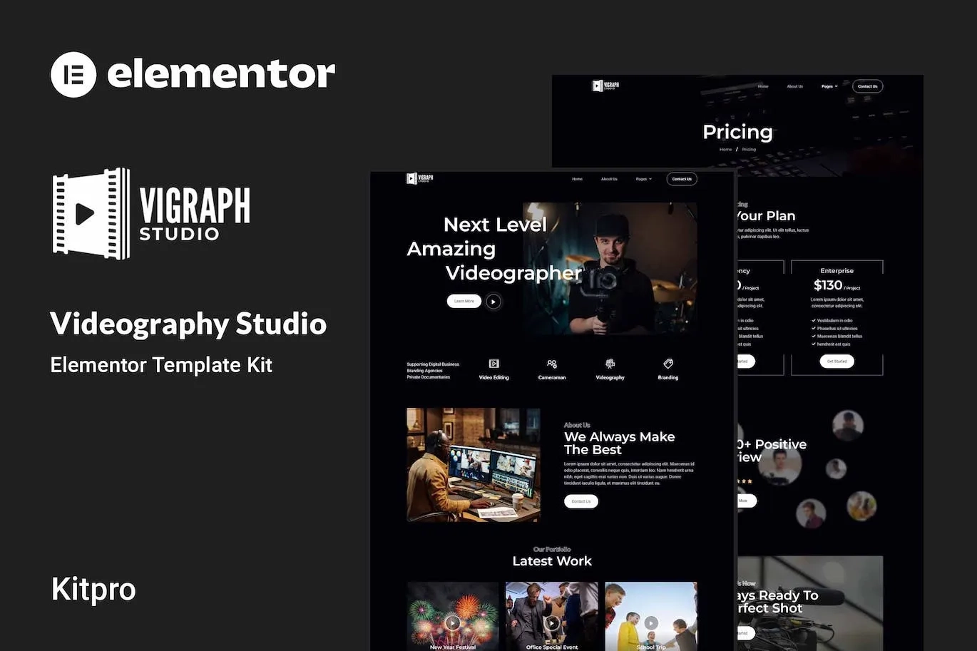 Vigraph – Videography Studio Elementor Template