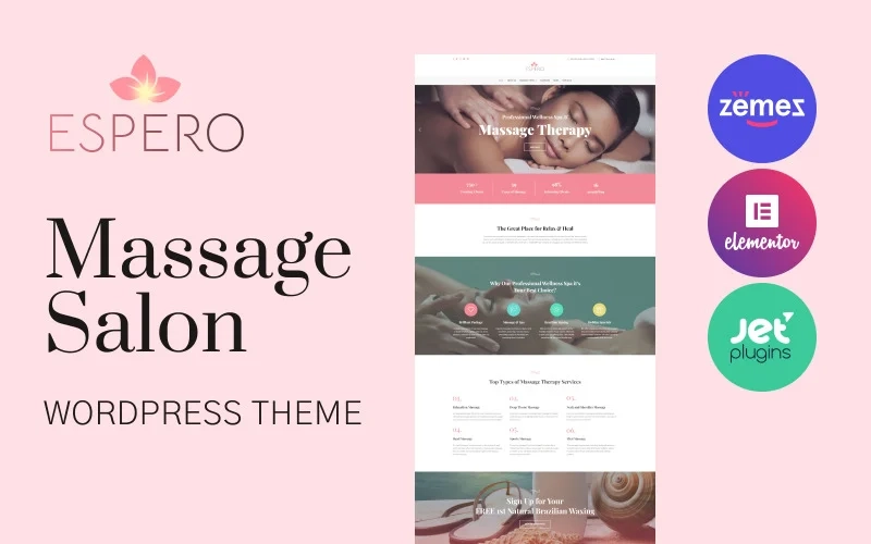 Espero – Massage Salon Responsive WordPress Theme