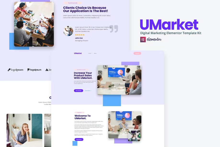 UMarket – Digital Marketing Elementor Template