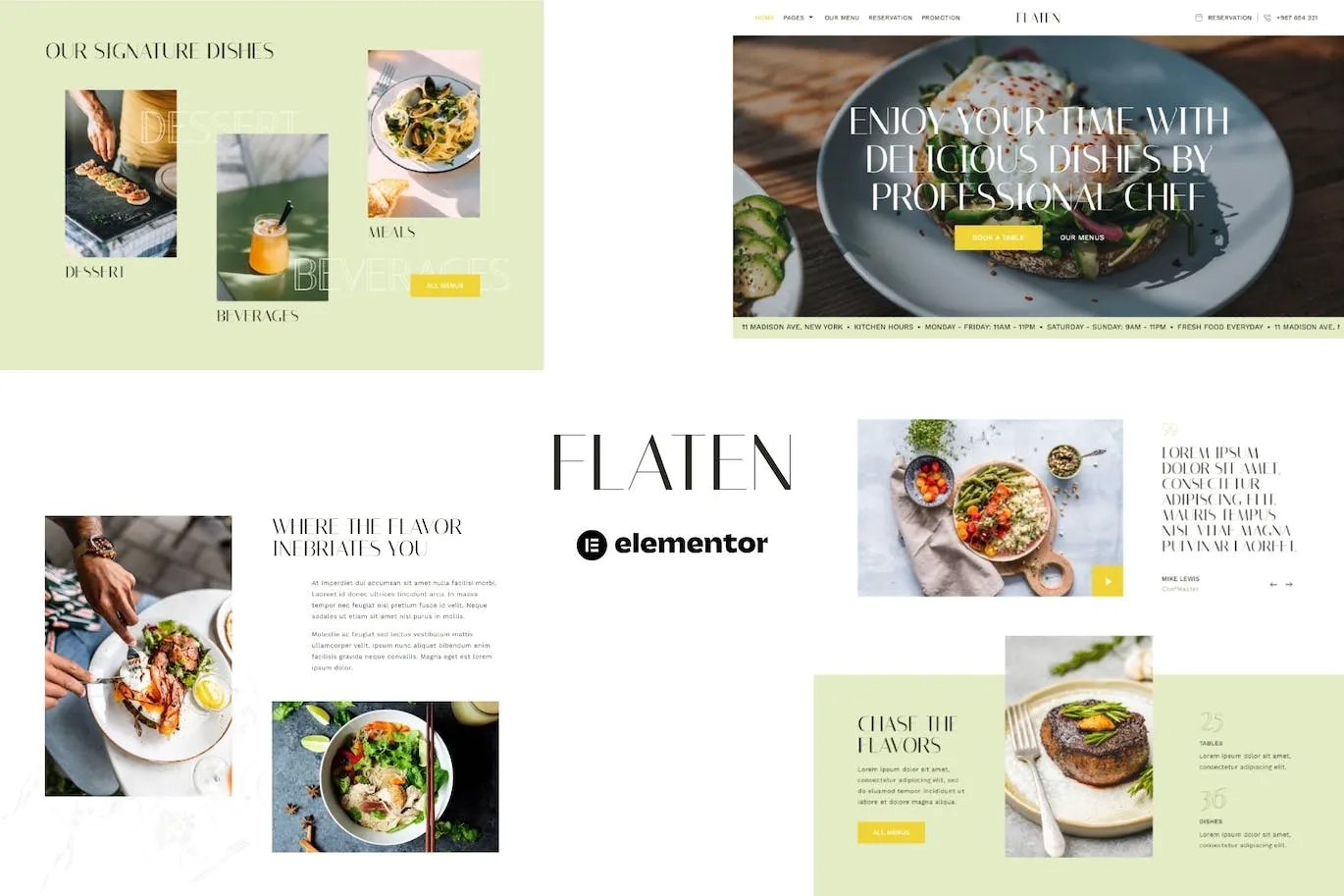 Flaten – Restaurant & Catering Services Elementor Template