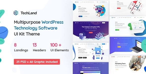 Techland – Saas Startup WordPress Technology Theme
