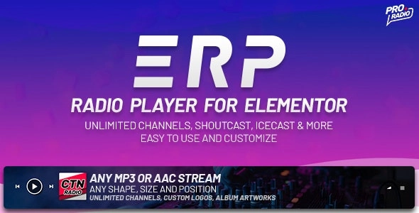ERPlayer - Radio player for Elementor