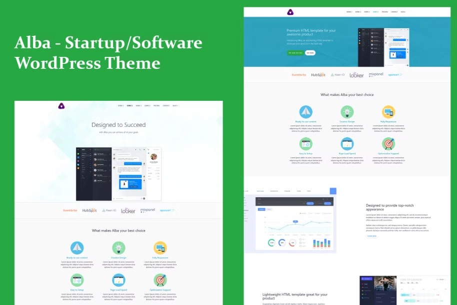 Alba – Startup/Software WordPress Theme
