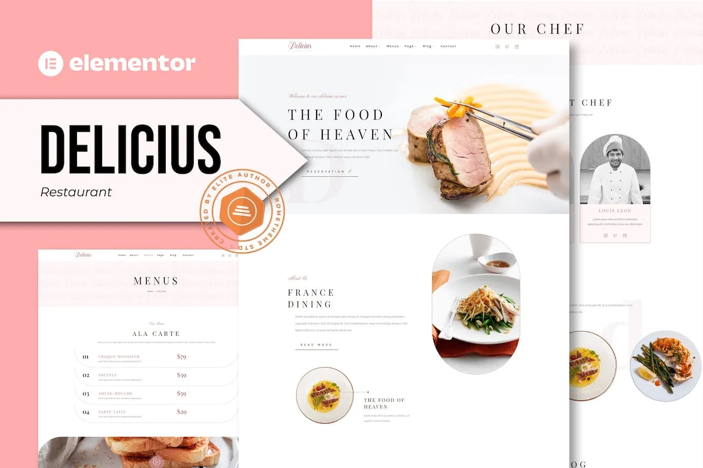 Delicius – Restaurant Elementor Template