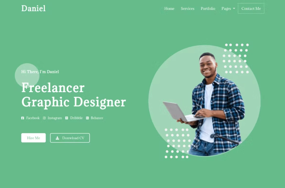 Daniel – Personal Freelancer Elementor Template