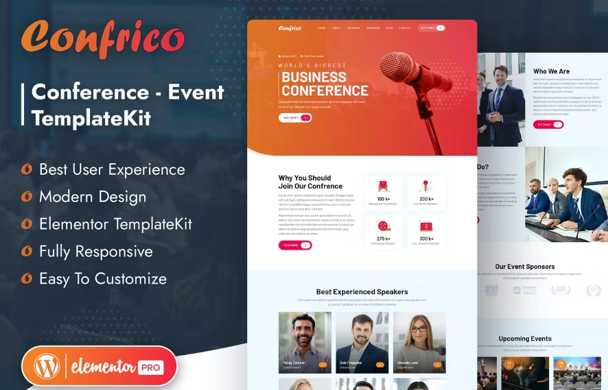Confrico – Event & Conference Elementor Template