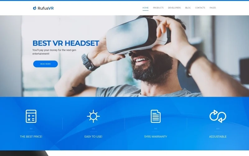 RufusVR – VR Startup Responsive WordPress Theme
