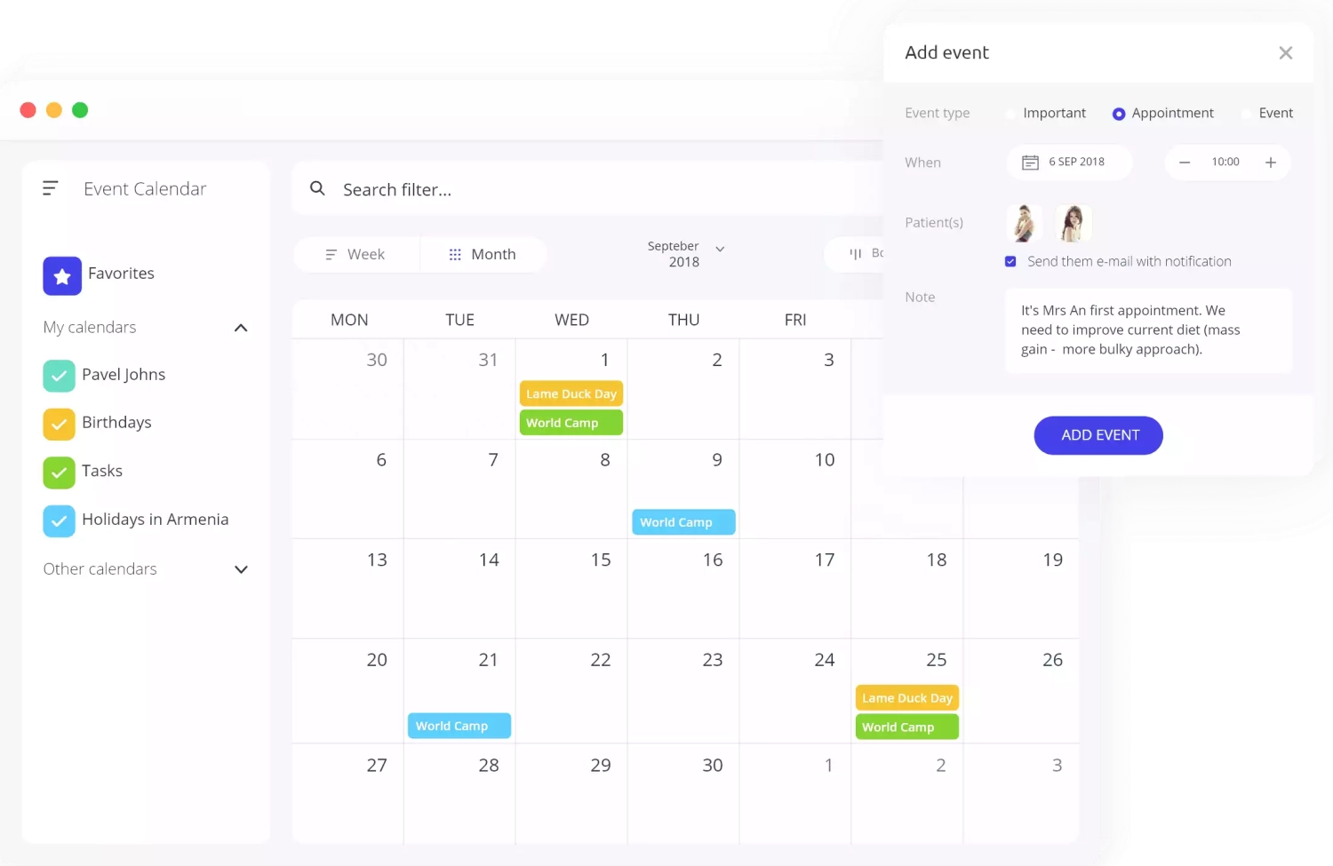 Event Calendar WD